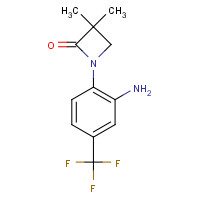 861881-17-6 1-[2-amino-4-(trifluoromethyl)phenyl]-3,3-dimethylazetidin-2-one chemical structure