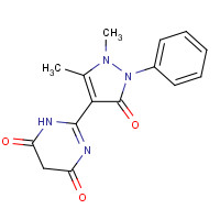21585-47-7 2-(1,5-dimethyl-3-oxo-2-phenylpyrazol-4-yl)-1H-pyrimidine-4,6-dione chemical structure