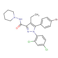 288104-79-0 5-(4-bromophenyl)-1-(2,4-dichlorophenyl)-4-ethyl-N-piperidin-1-ylpyrazole-3-carboxamide chemical structure