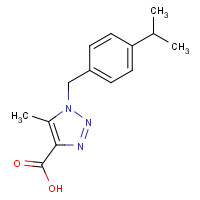1150703-75-5 5-methyl-1-[(4-propan-2-ylphenyl)methyl]triazole-4-carboxylic acid chemical structure