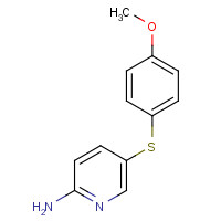 64064-34-2 5-(4-methoxyphenyl)sulfanylpyridin-2-amine chemical structure