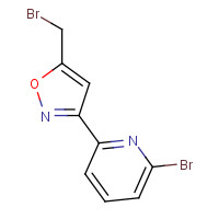 1231244-52-2 5-(bromomethyl)-3-(6-bromopyridin-2-yl)-1,2-oxazole chemical structure