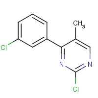 1341200-64-3 2-chloro-4-(3-chlorophenyl)-5-methylpyrimidine chemical structure