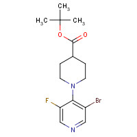 1613193-36-4 tert-butyl 1-(3-bromo-5-fluoropyridin-4-yl)piperidine-4-carboxylate chemical structure