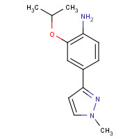 1462951-45-6 4-(1-methylpyrazol-3-yl)-2-propan-2-yloxyaniline chemical structure