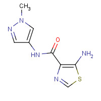 1338718-10-7 5-amino-N-(1-methylpyrazol-4-yl)-1,3-thiazole-4-carboxamide chemical structure