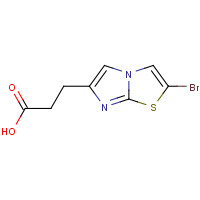 1187884-13-4 3-(2-bromoimidazo[2,1-b][1,3]thiazol-6-yl)propanoic acid chemical structure