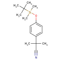 210551-82-9 2-[4-[tert-butyl(dimethyl)silyl]oxyphenyl]-2-methylpropanenitrile chemical structure