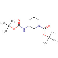 1217710-80-9 tert-butyl 3-[(2-methylpropan-2-yl)oxycarbonylamino]piperidine-1-carboxylate chemical structure