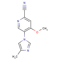 1294003-29-4 4-methoxy-5-(4-methylimidazol-1-yl)pyridine-2-carbonitrile chemical structure