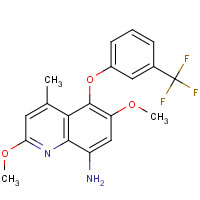 106635-86-3 2,6-dimethoxy-4-methyl-5-[3-(trifluoromethyl)phenoxy]quinolin-8-amine chemical structure