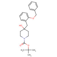 1257048-90-0 tert-butyl 4-hydroxy-4-[(2-phenylmethoxyphenyl)methyl]piperidine-1-carboxylate chemical structure