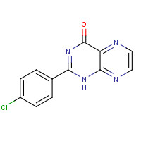 155513-86-3 2-(4-chlorophenyl)-1H-pteridin-4-one chemical structure