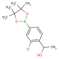 1002309-97-8 1-[2-chloro-4-(4,4,5,5-tetramethyl-1,3,2-dioxaborolan-2-yl)phenyl]ethanol chemical structure
