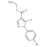 98475-72-0 ethyl 1-(4-bromophenyl)-5-chloropyrazole-4-carboxylate chemical structure