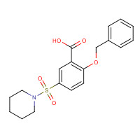 1285516-78-0 2-phenylmethoxy-5-piperidin-1-ylsulfonylbenzoic acid chemical structure