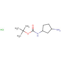 1197239-37-4 tert-butyl N-(3-aminocyclopentyl)carbamate;hydrochloride chemical structure
