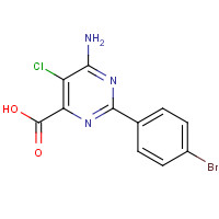 858955-68-7 6-amino-2-(4-bromophenyl)-5-chloropyrimidine-4-carboxylic acid chemical structure