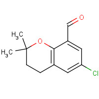 1350761-48-6 6-chloro-2,2-dimethyl-3,4-dihydrochromene-8-carbaldehyde chemical structure