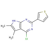 251947-15-6 4-chloro-5,6-dimethyl-2-thiophen-3-yl-7H-pyrrolo[2,3-d]pyrimidine chemical structure