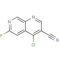 305371-18-0 4-chloro-6-fluoro-1,7-naphthyridine-3-carbonitrile chemical structure