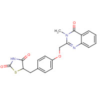 199113-98-9 5-[[4-[(3-methyl-4-oxoquinazolin-2-yl)methoxy]phenyl]methyl]-1,3-thiazolidine-2,4-dione chemical structure