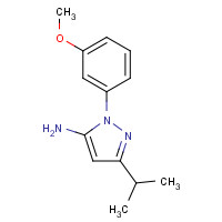 946170-62-3 2-(3-methoxyphenyl)-5-propan-2-ylpyrazol-3-amine chemical structure