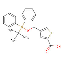 878744-10-6 4-[[tert-butyl(diphenyl)silyl]oxymethyl]thiophene-2-carboxylic acid chemical structure