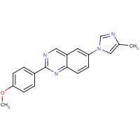 1201902-04-6 2-(4-methoxyphenyl)-6-(4-methylimidazol-1-yl)quinazoline chemical structure