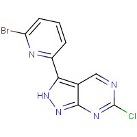 1386399-06-9 3-(6-bromopyridin-2-yl)-6-chloro-2H-pyrazolo[3,4-d]pyrimidine chemical structure