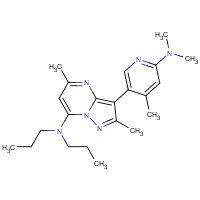 195055-03-9 3-[6-(dimethylamino)-4-methylpyridin-3-yl]-2,5-dimethyl-N,N-dipropylpyrazolo[1,5-a]pyrimidin-7-amine chemical structure