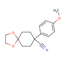 5263-42-3 8-(4-methoxyphenyl)-1,4-dioxaspiro[4.5]decane-8-carbonitrile chemical structure