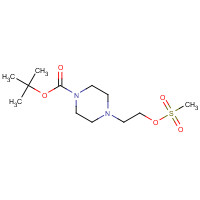 111669-18-2 tert-butyl 4-(2-methylsulfonyloxyethyl)piperazine-1-carboxylate chemical structure