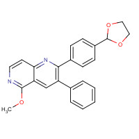 893423-65-9 2-[4-(1,3-dioxolan-2-yl)phenyl]-5-methoxy-3-phenyl-1,6-naphthyridine chemical structure