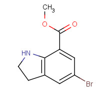 860624-88-0 methyl 5-bromo-2,3-dihydro-1H-indole-7-carboxylate chemical structure