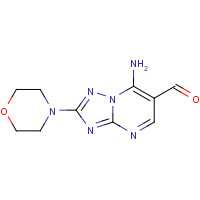 1245769-05-4 7-amino-2-morpholin-4-yl-[1,2,4]triazolo[1,5-a]pyrimidine-6-carbaldehyde chemical structure