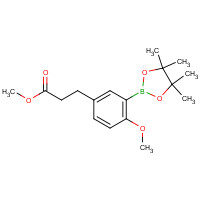 1270038-09-9 methyl 3-[4-methoxy-3-(4,4,5,5-tetramethyl-1,3,2-dioxaborolan-2-yl)phenyl]propanoate chemical structure