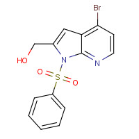 1014613-32-1 [1-(benzenesulfonyl)-4-bromopyrrolo[2,3-b]pyridin-2-yl]methanol chemical structure