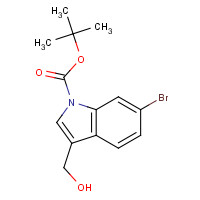 1028424-48-7 tert-butyl 6-bromo-3-(hydroxymethyl)indole-1-carboxylate chemical structure
