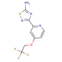 1179359-88-6 3-[4-(2,2,2-trifluoroethoxy)pyridin-2-yl]-1,2,4-thiadiazol-5-amine chemical structure