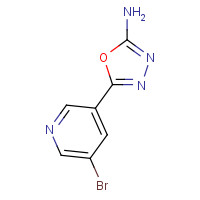 1039851-68-7 5-(5-bromopyridin-3-yl)-1,3,4-oxadiazol-2-amine chemical structure