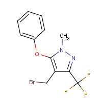 912569-72-3 4-(bromomethyl)-1-methyl-5-phenoxy-3-(trifluoromethyl)pyrazole chemical structure