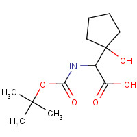 105871-45-2 2-(1-hydroxycyclopentyl)-2-[(2-methylpropan-2-yl)oxycarbonylamino]acetic acid chemical structure