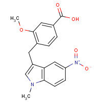 138681-67-1 3-methoxy-4-[(1-methyl-5-nitroindol-3-yl)methyl]benzoic acid chemical structure