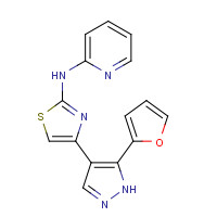 1235312-54-5 4-[5-(furan-2-yl)-1H-pyrazol-4-yl]-N-pyridin-2-yl-1,3-thiazol-2-amine chemical structure