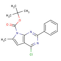 251947-25-8 tert-butyl 4-chloro-6-methyl-2-phenylpyrrolo[2,3-d]pyrimidine-7-carboxylate chemical structure