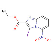 885281-38-9 ethyl 3-iodo-5-nitroimidazo[1,2-a]pyridine-2-carboxylate chemical structure