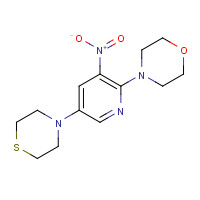 1259439-02-5 4-(3-nitro-5-thiomorpholin-4-ylpyridin-2-yl)morpholine chemical structure