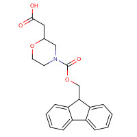 885273-97-2 2-[4-(9H-fluoren-9-ylmethoxycarbonyl)morpholin-2-yl]acetic acid chemical structure