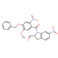 1239587-82-6 1-(5-methoxy-2-nitro-4-phenylmethoxybenzoyl)-6-nitro-2,3-dihydroindole-2-carbaldehyde chemical structure